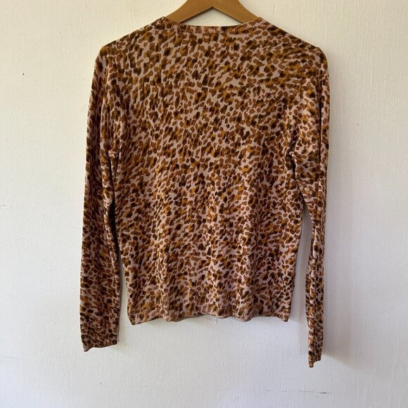 Ann Taylor Animal Print Sweater Womens Small Round Neck Pullover - Picture 5 of 5